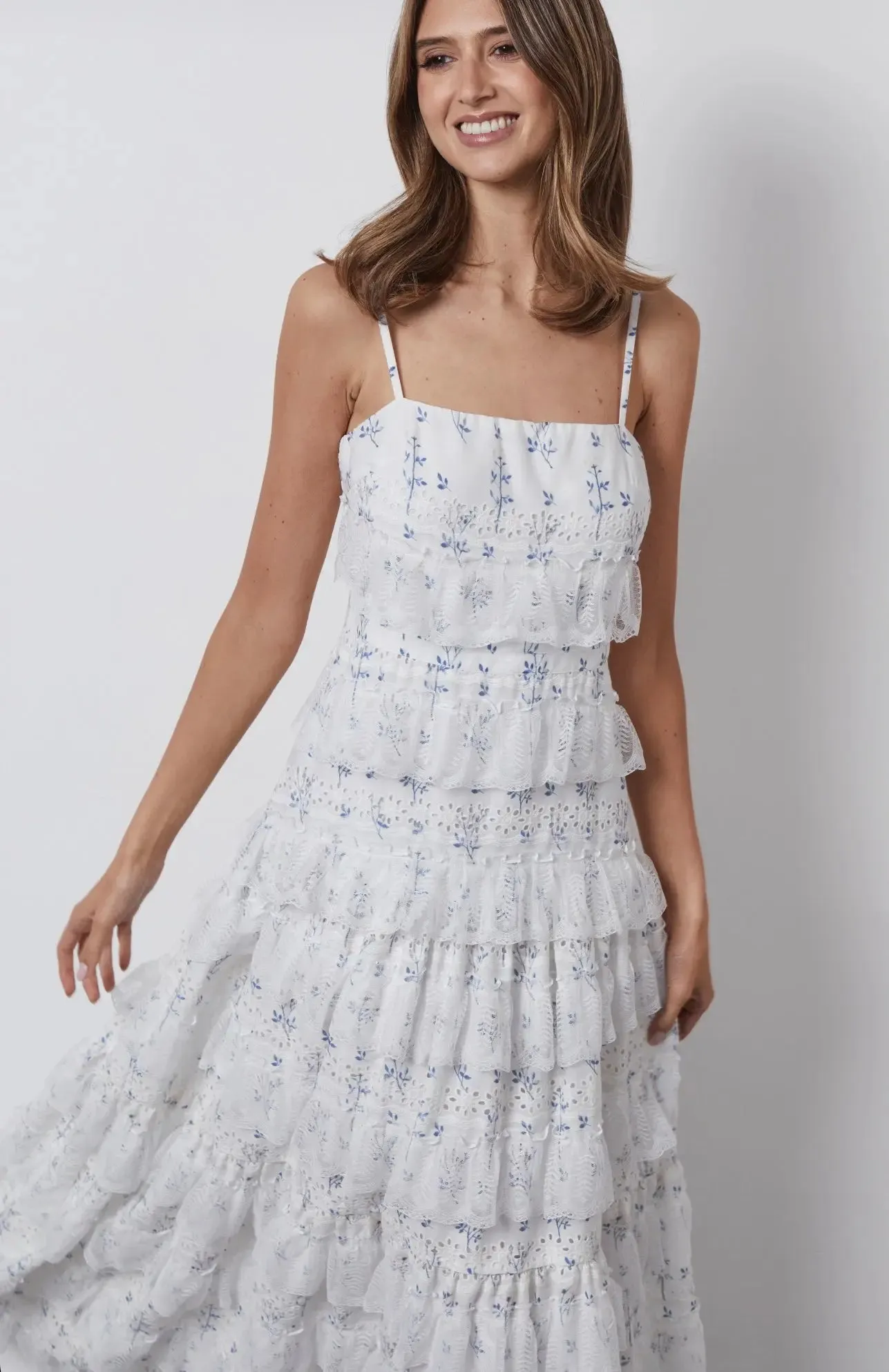 White Lovette Maxi Lace Dress | Parallel
