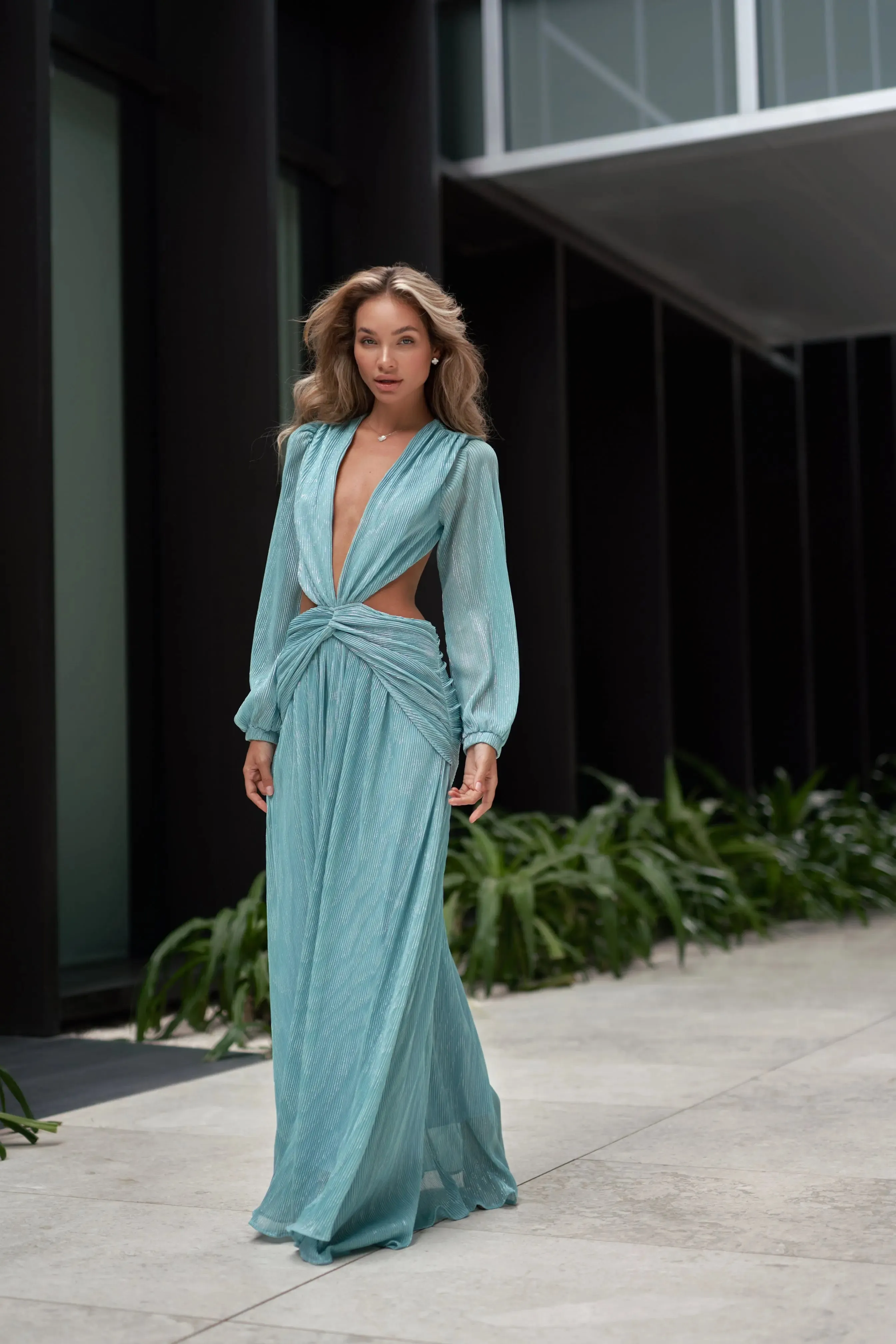 The Goddess Blue Dress sold by Anne Louise Boutique