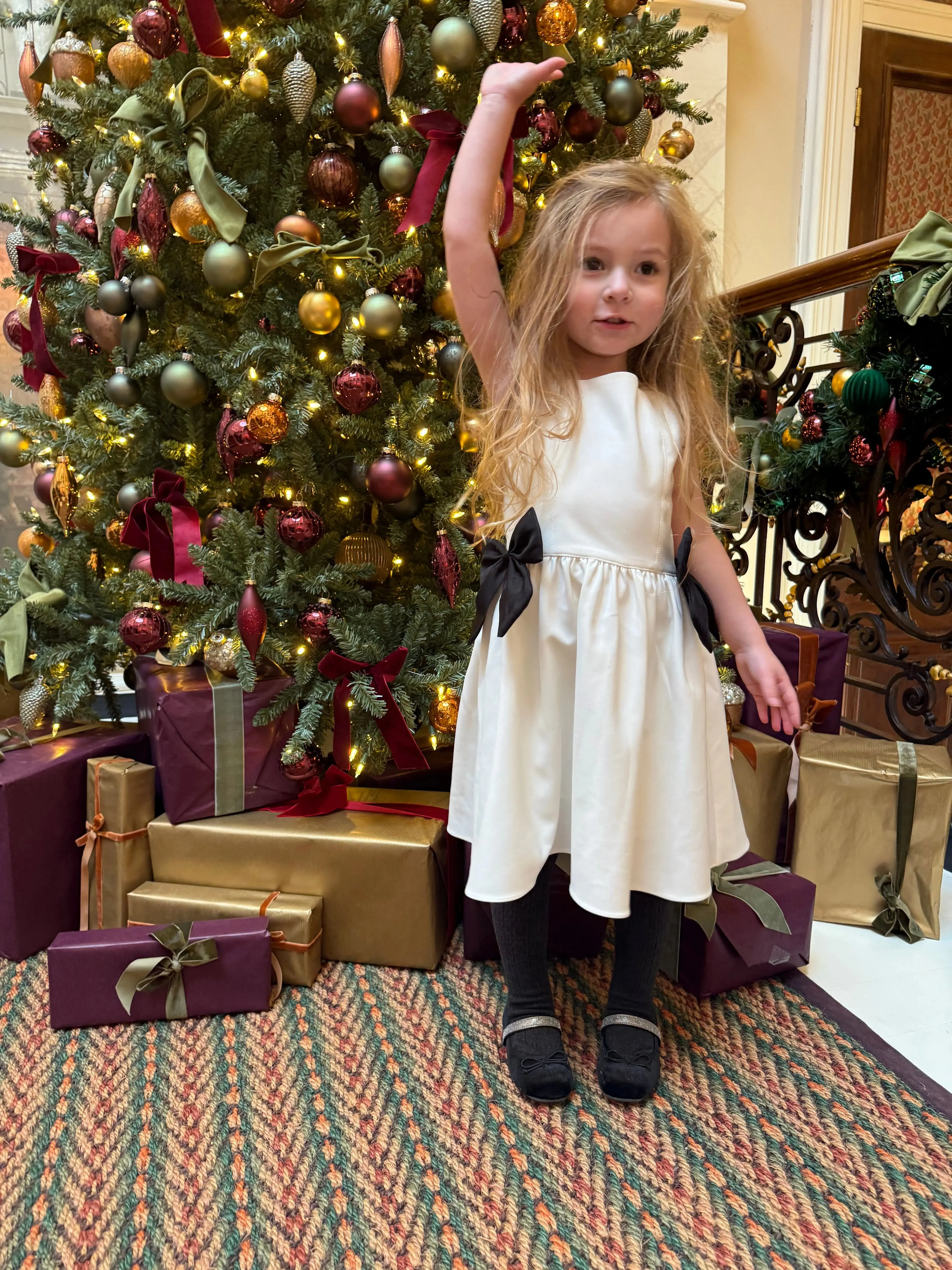 Mini White Bow Dress sold by Anne Louise Boutique product image thumbnail 3
