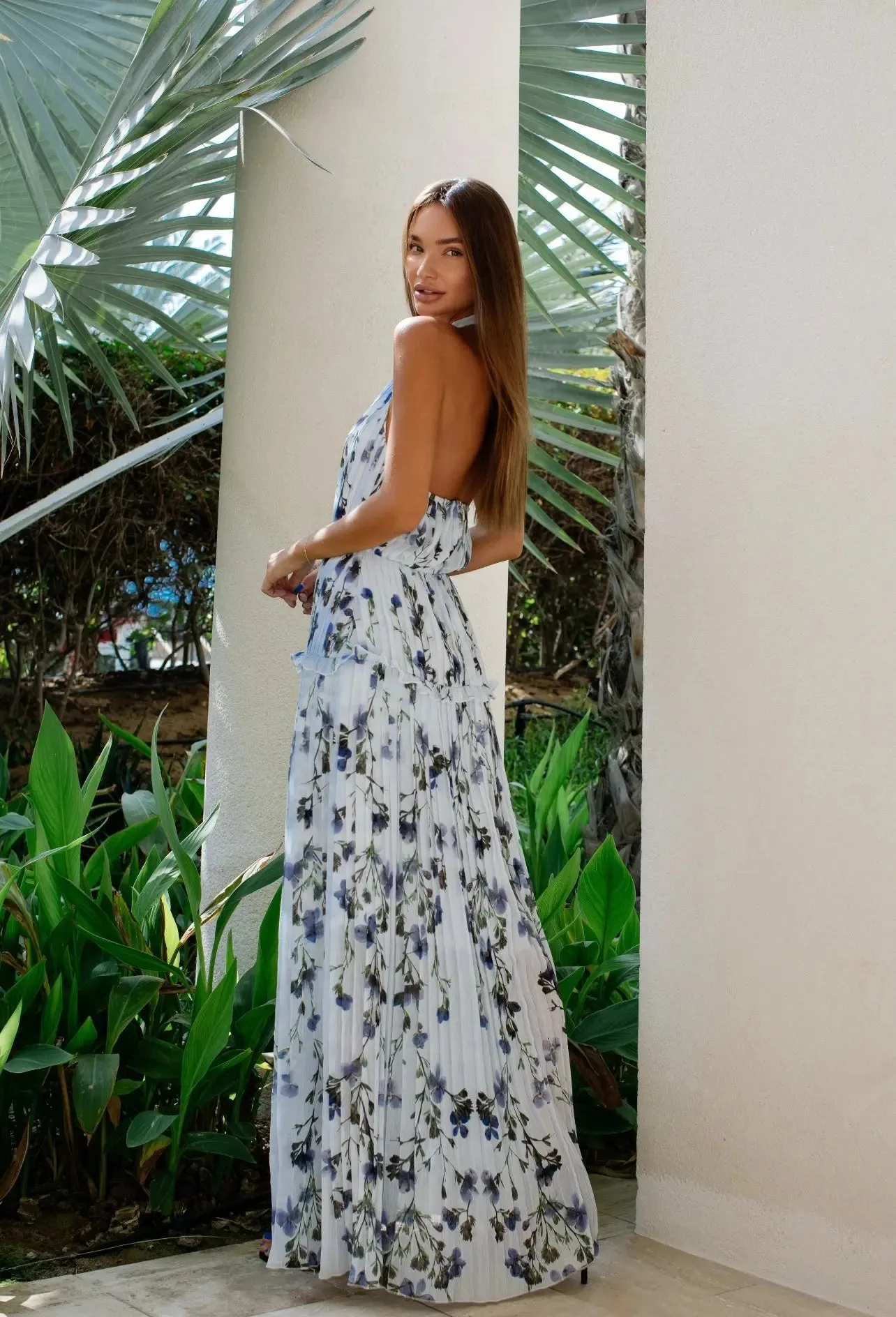 Eloise Halter Neck Maxi Dress sold by Anne Louise Boutique product image thumbnail 5