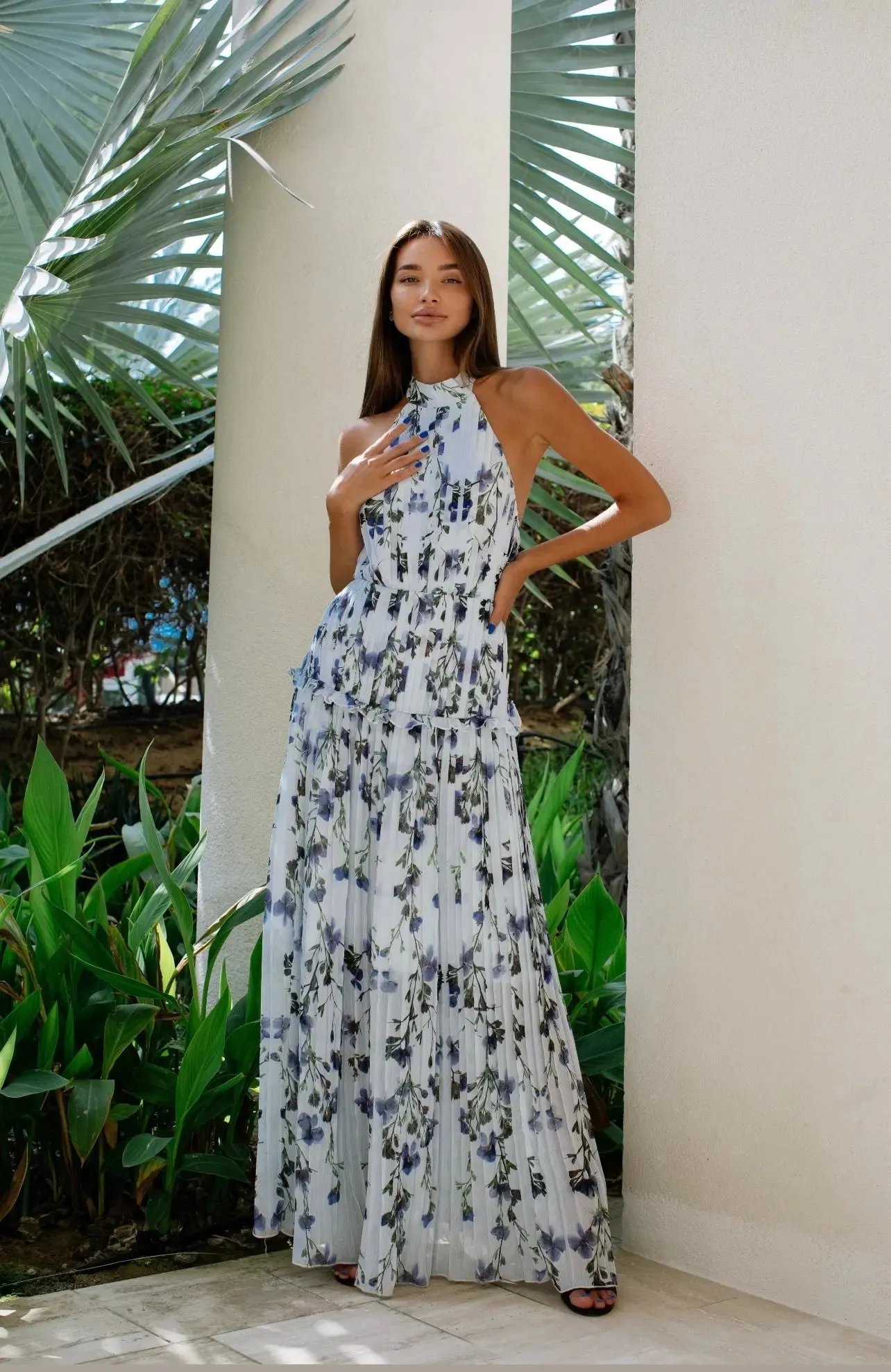 Eloise Halter Neck Maxi Dress sold by Anne Louise Boutique product image thumbnail 2