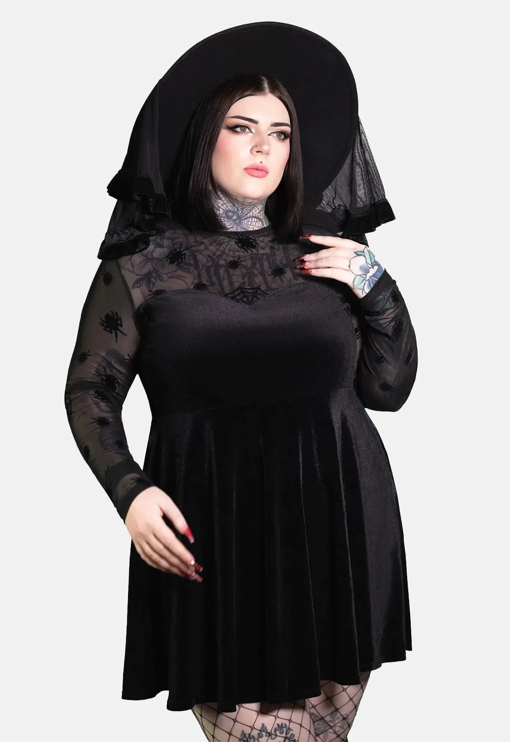 Here Lies Beetlejuice Mini Dress sold by Damaged Society product image thumbnail 5