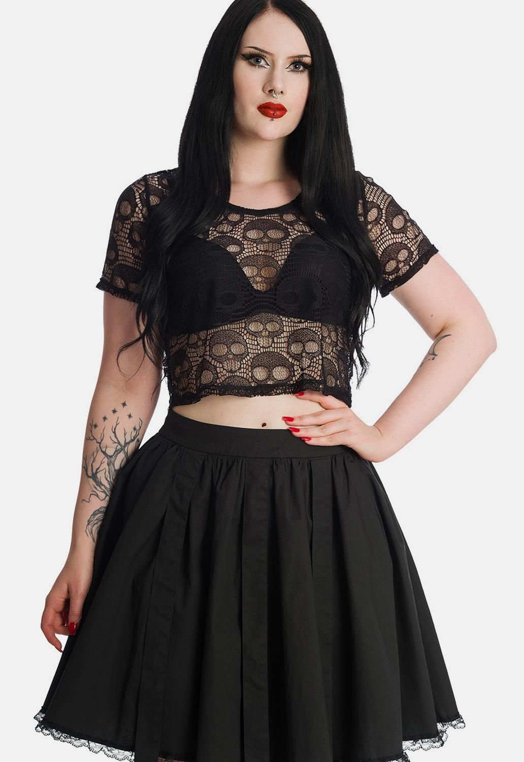 Lace Skull Top sold by Damaged Society