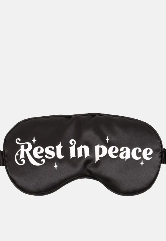 Rest In Peace Satin Eye Mask sold by Damaged Society
