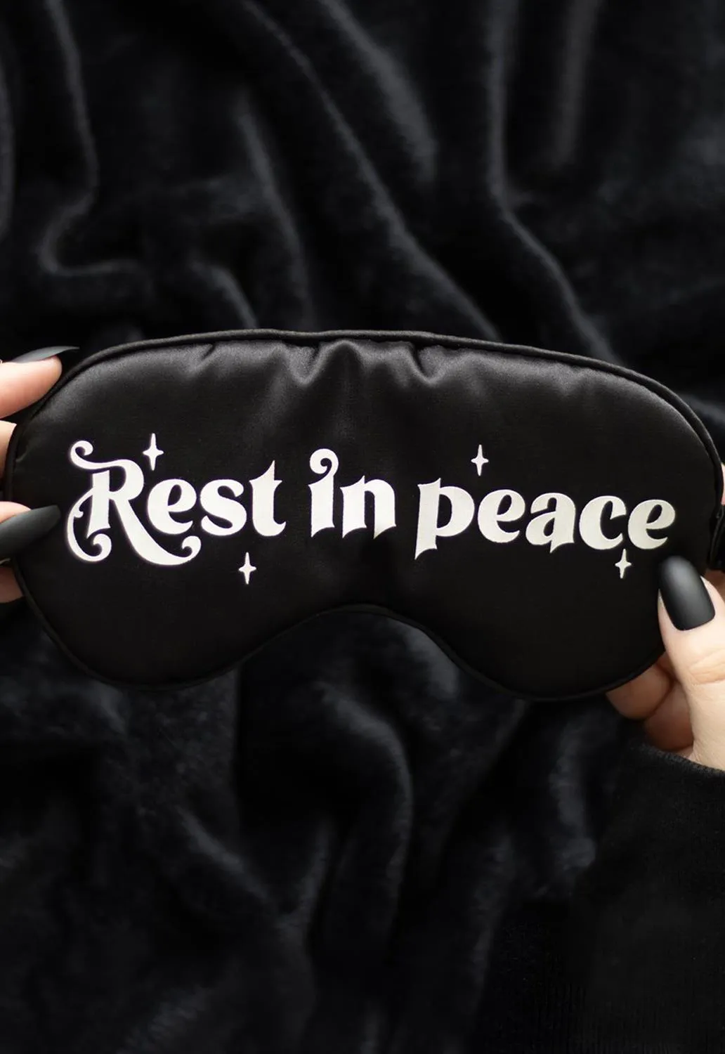 Rest In Peace Satin Eye Mask sold by Damaged Society product image thumbnail 4