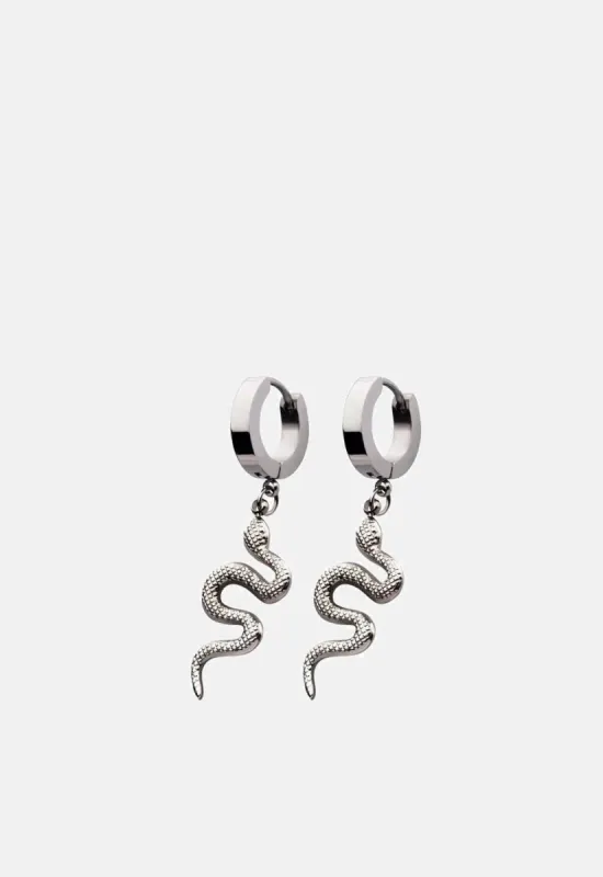 Snake Charm Huggie Earrings sold by Damaged Society
