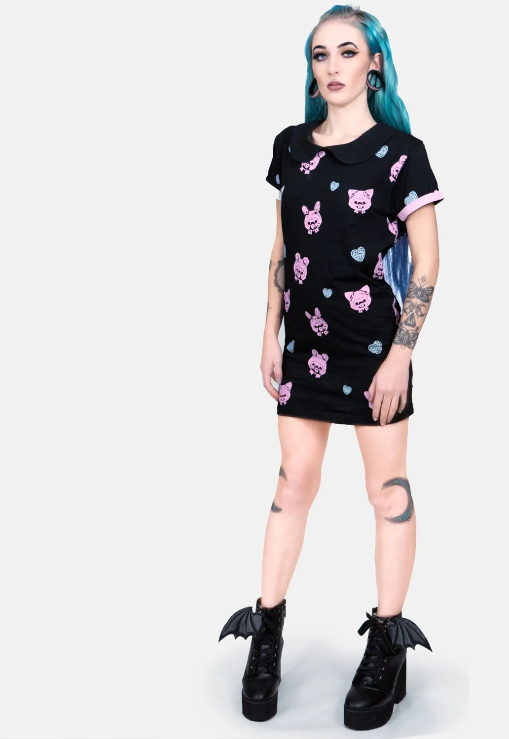 Candied Playtime T-Shirt Dress sold by Damaged Society product image thumbnail 2