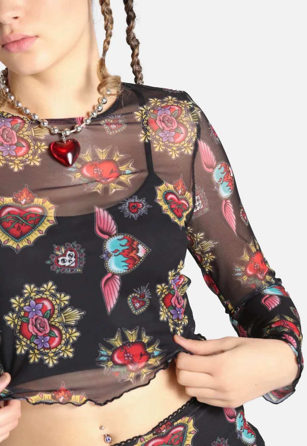 Amias Mesh Top sold by Damaged Society product image thumbnail 3