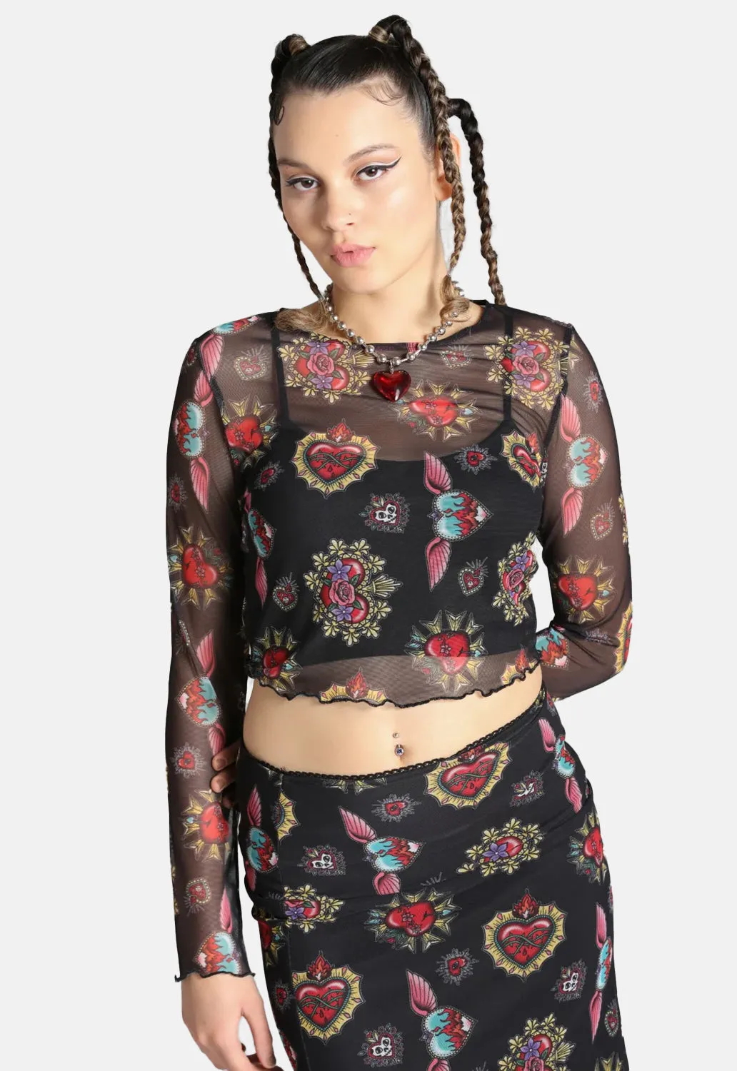 Amias Mesh Top sold by Damaged Society