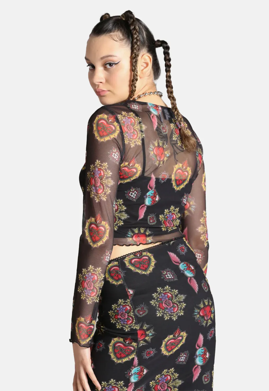 Amias Mesh Top sold by Damaged Society product image thumbnail 2