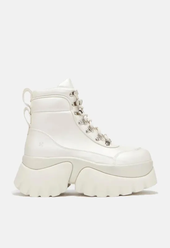 Gooey White Platform Boots sold by Damaged Society