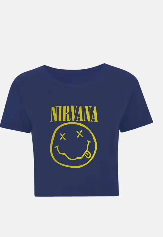 Yellow Smiley Flower Sniffin' Crop Top sold by Damaged Society