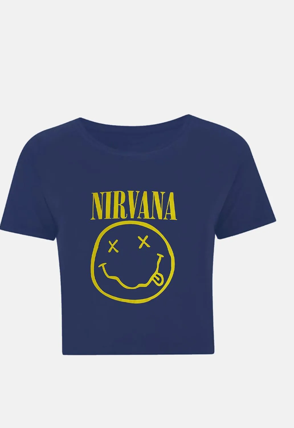 Yellow Smiley Flower Sniffin' Crop Top sold by Damaged Society