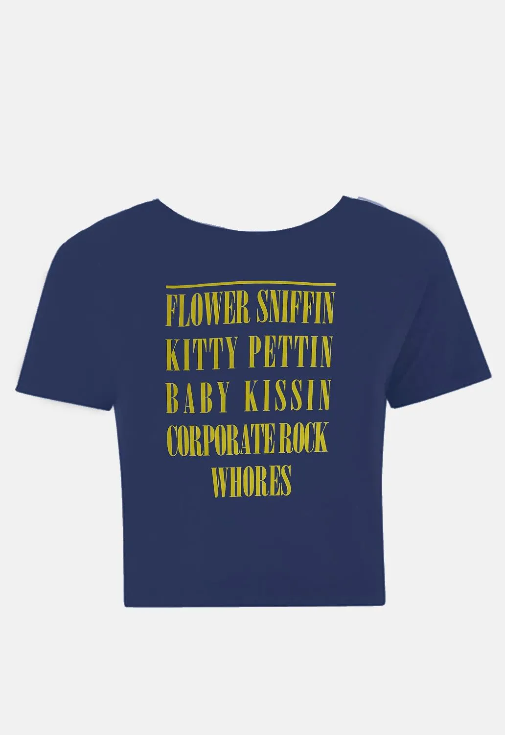 Yellow Smiley Flower Sniffin' Crop Top sold by Damaged Society product image thumbnail 2