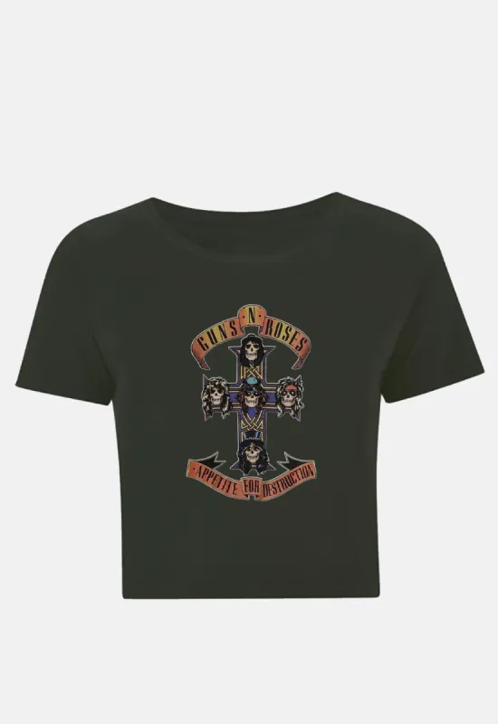 Appetite For Destruction Crop Top sold by Damaged Society