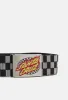 Oval Check Flame Belt sold by Damaged Society