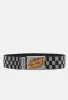 Oval Check Flame Belt sold by Damaged Society