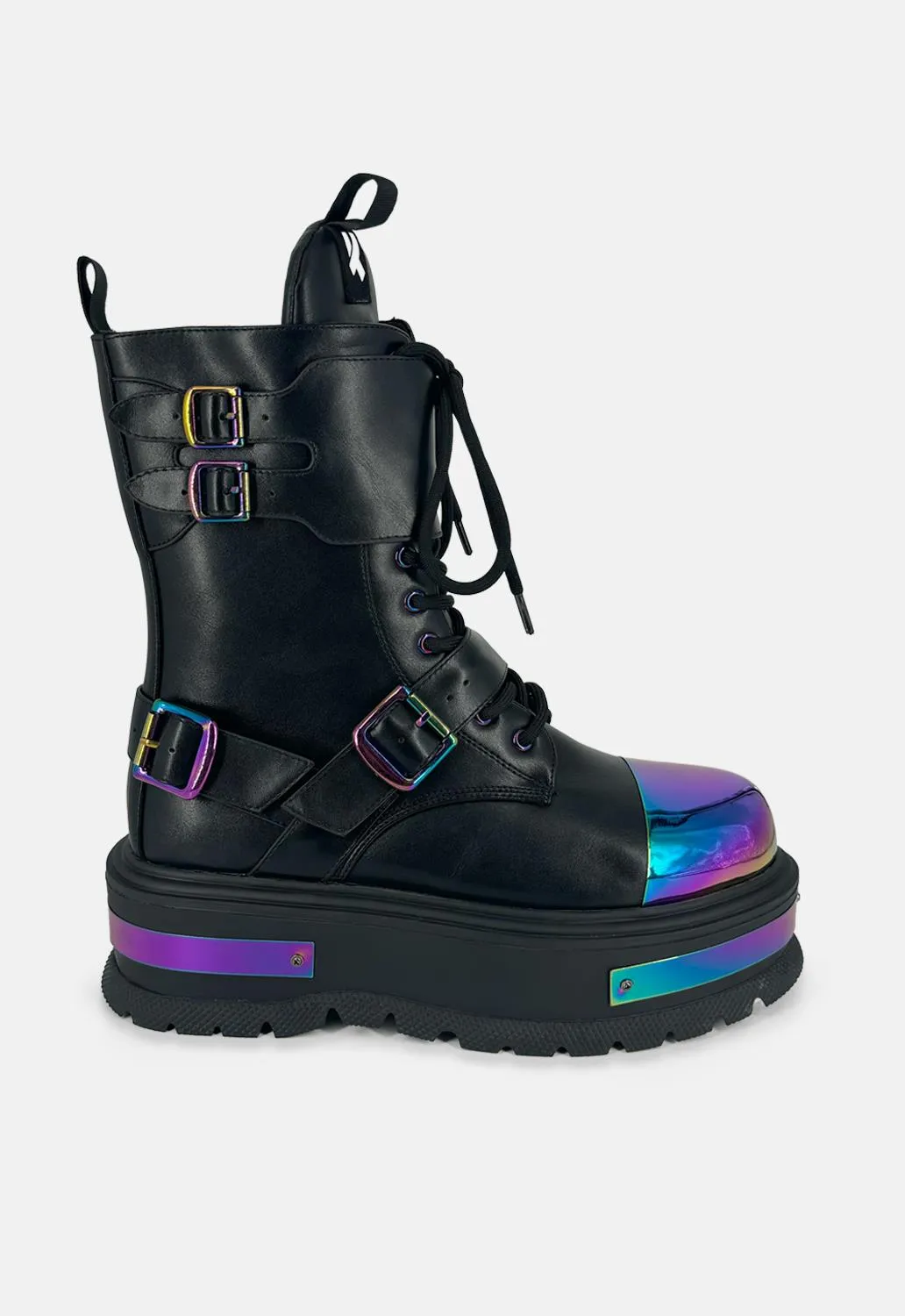 フ*タ様 ボッコム Damaged Society Cosmic Fire Metal Platform Boots | Parallel