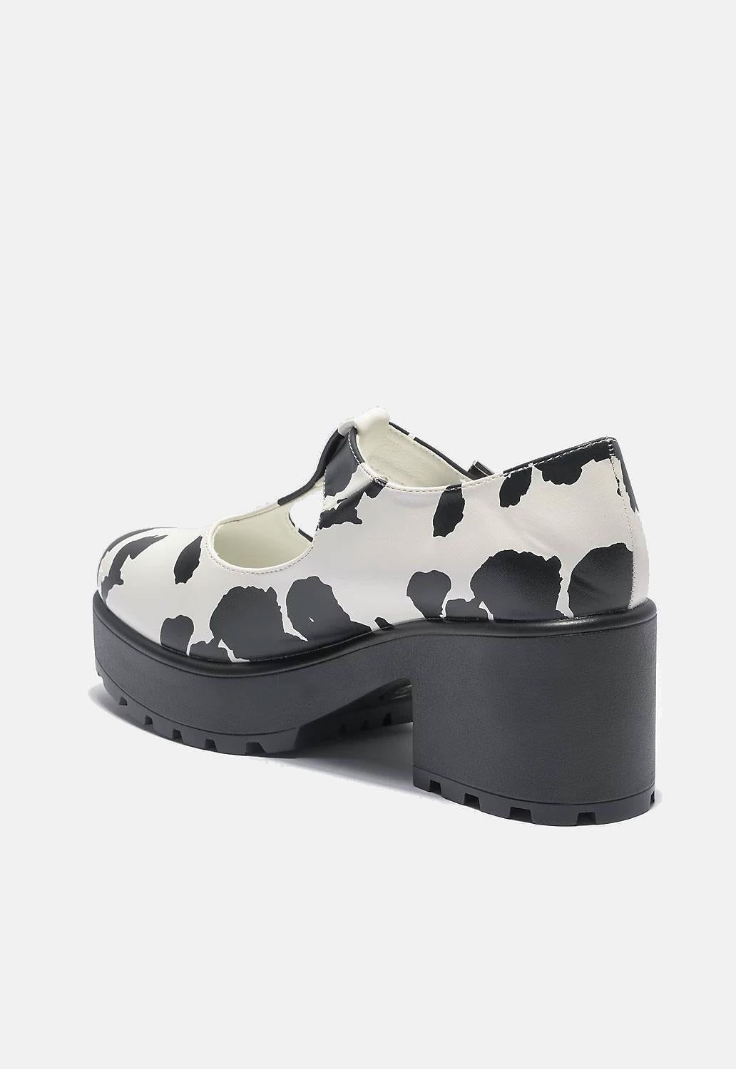 Nettie Cow Print Mary Janes sold by Damaged Society product image thumbnail 3