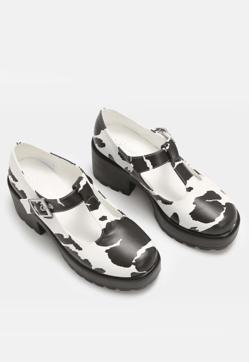 Nettie Cow Print Mary Janes sold by Damaged Society product image thumbnail 2