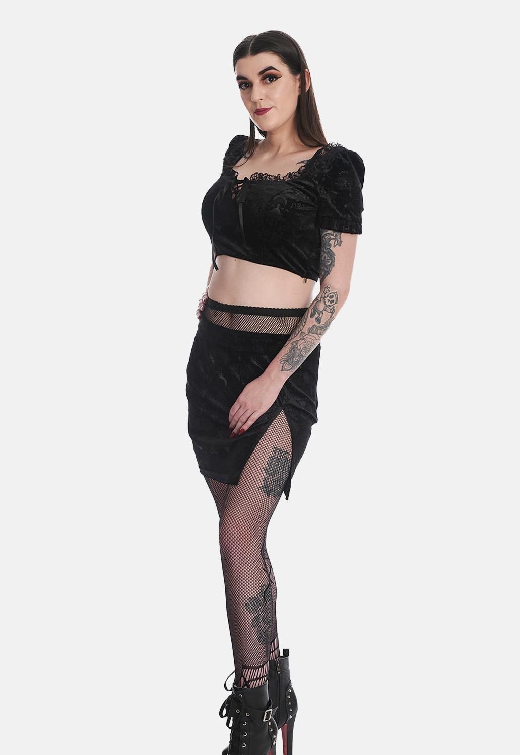 Chandelier Slit Mini Skirt sold by Damaged Society product image thumbnail 4
