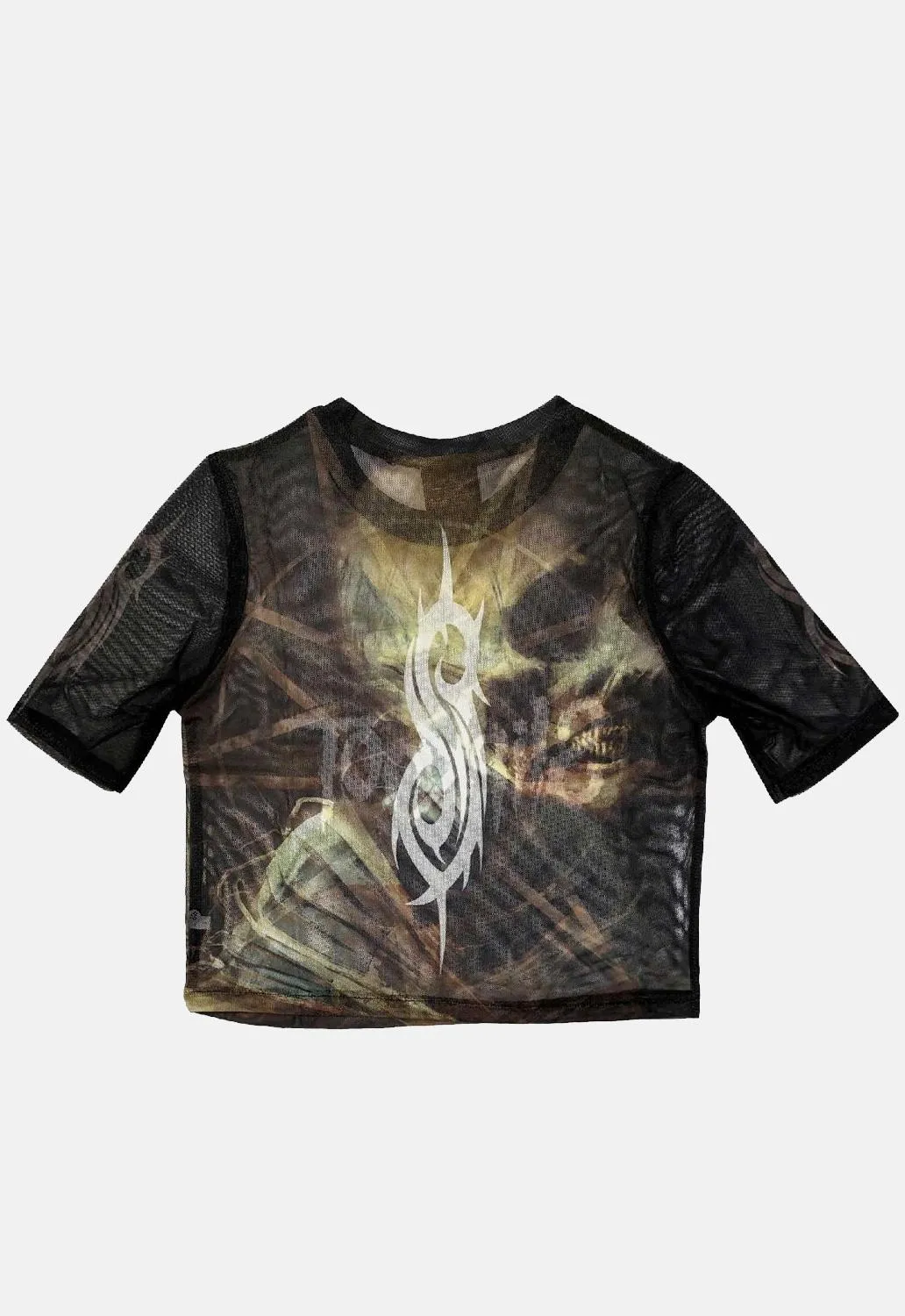 The End So Far Mesh Crop Top sold by Damaged Society product image thumbnail 2