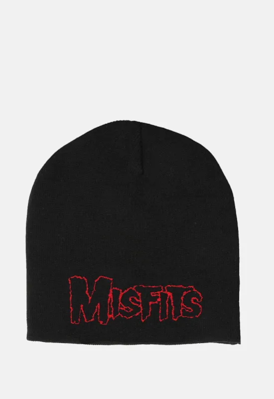 Red Logo Beanie sold by Damaged Society