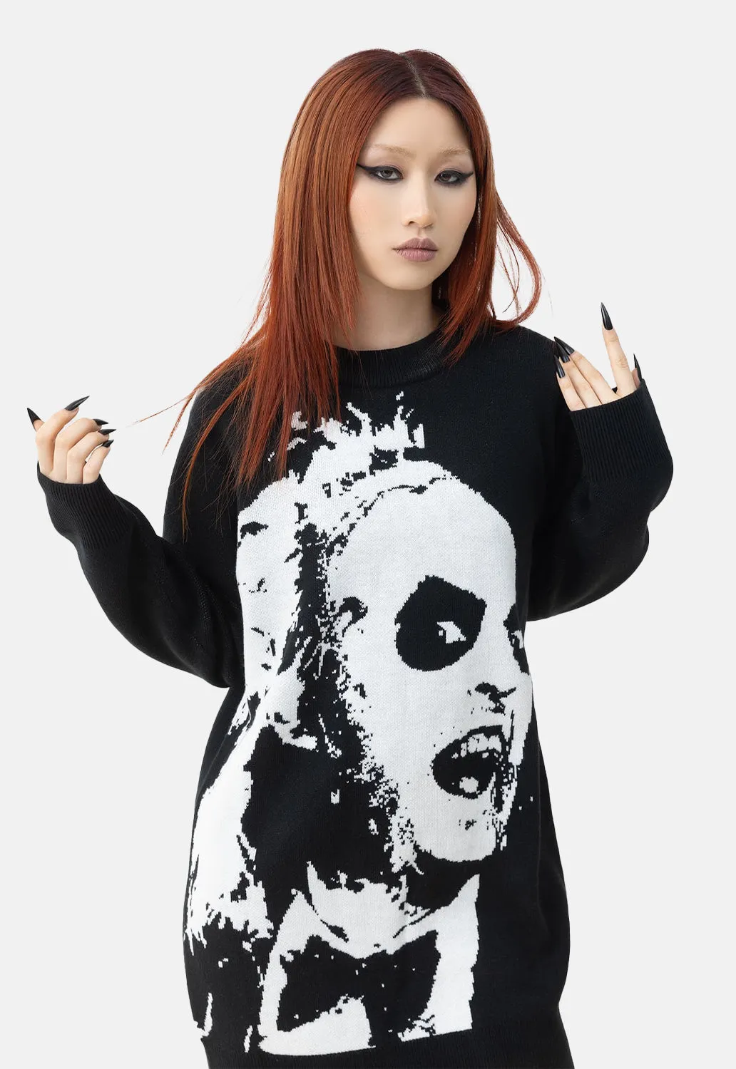 Ghost With The Most Sweater sold by Damaged Society