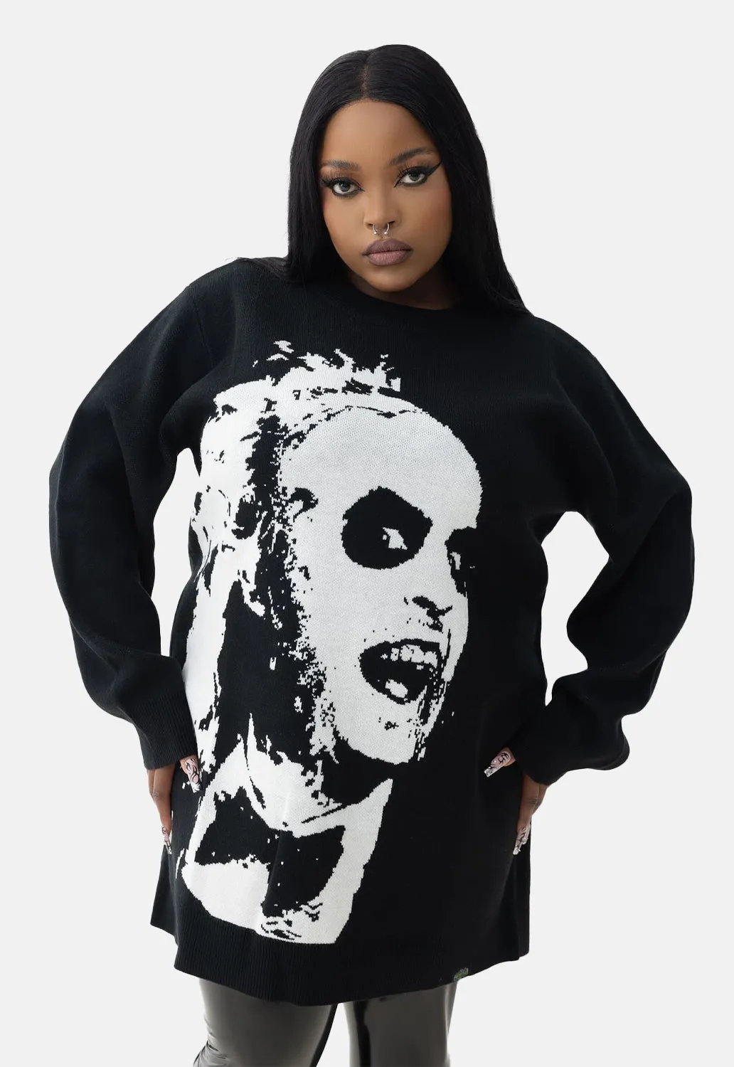 Ghost With The Most Sweater sold by Damaged Society product image thumbnail 3