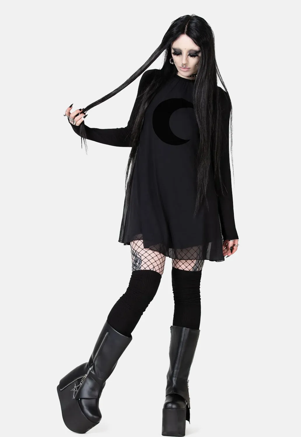 Lunar Apex Raglan Dress sold by Damaged Society product image thumbnail 2