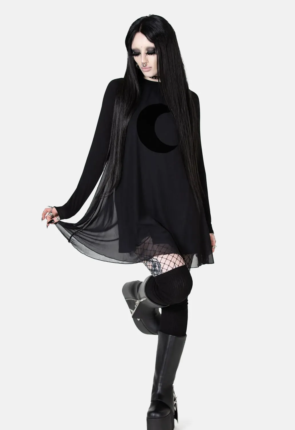 Lunar Apex Raglan Dress sold by Damaged Society product image thumbnail 3