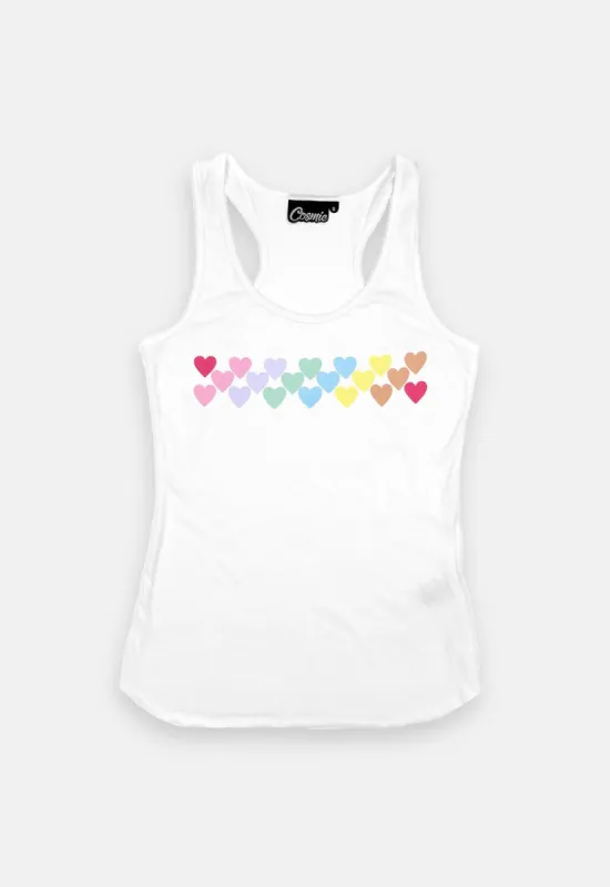Rainbow Heart Scoop Tank Top sold by Damaged Society