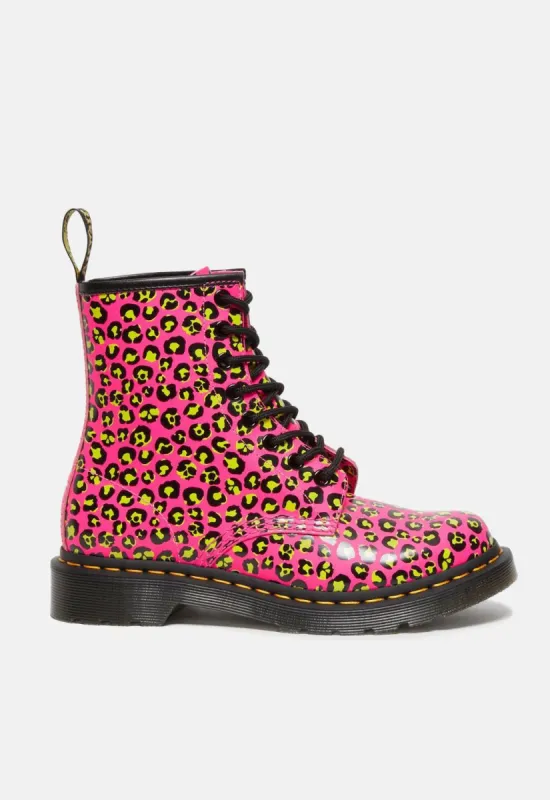 1460 Loud Leopard Smooth Boots sold by Damaged Society