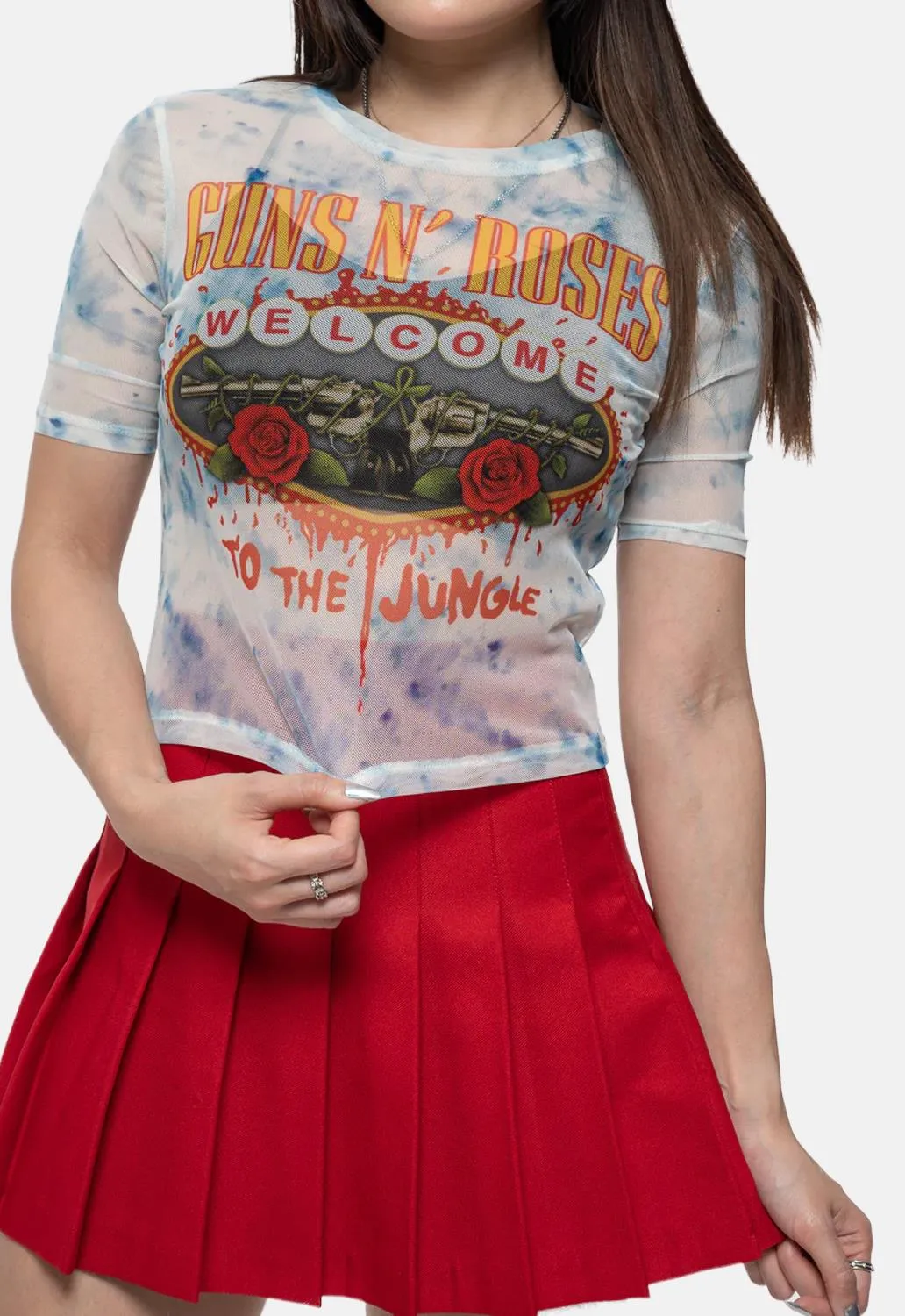 Welcome To The Jungle Mesh Crop Top sold by Damaged Society product image thumbnail 3