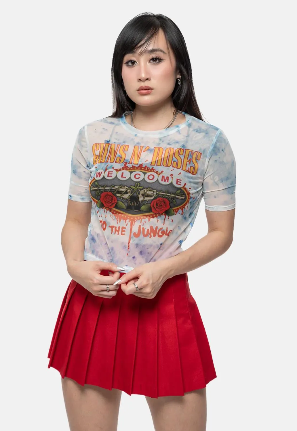 Welcome To The Jungle Mesh Crop Top sold by Damaged Society product image thumbnail 2