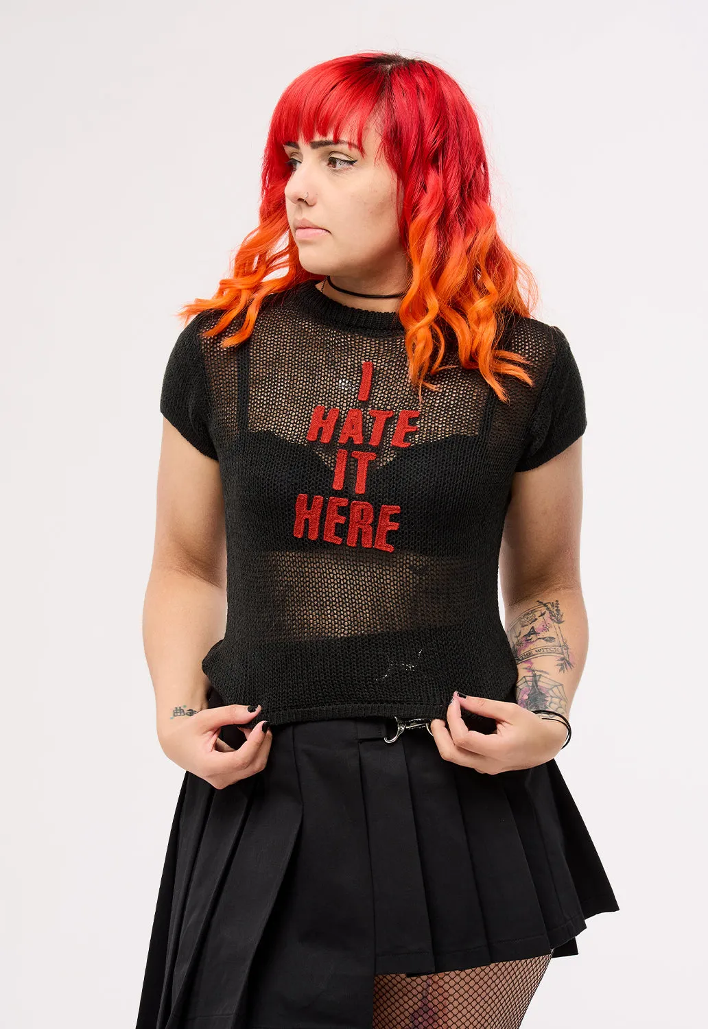 I Hate It Here Knit Tee sold by Damaged Society product image thumbnail 4
