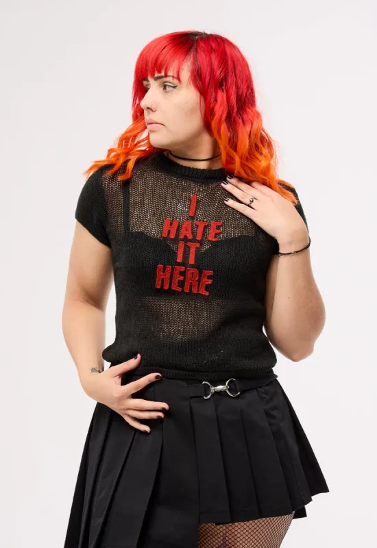 I Hate It Here Knit Tee sold by Damaged Society
