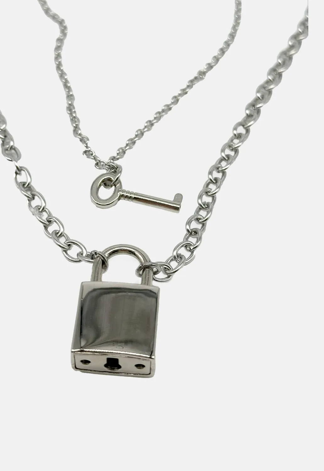 Padlock & Key Necklace sold by Damaged Society product image thumbnail 3