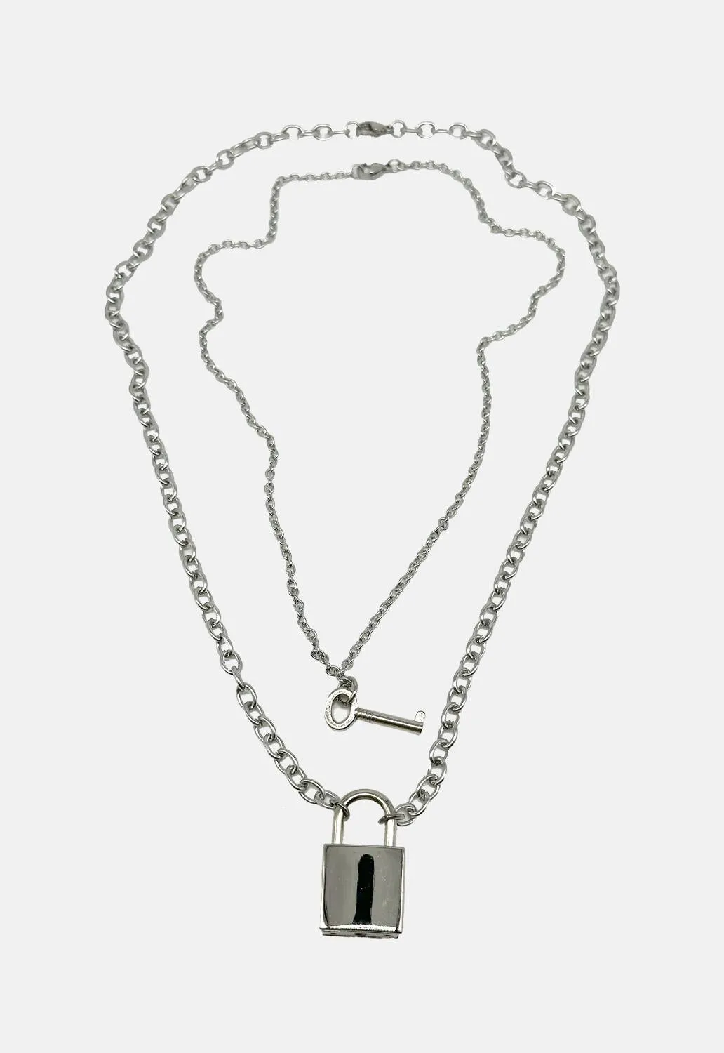 Padlock & Key Necklace sold by Damaged Society