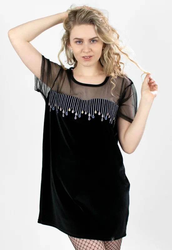 Rainbow Blues T-Shirt Dress sold by Damaged Society