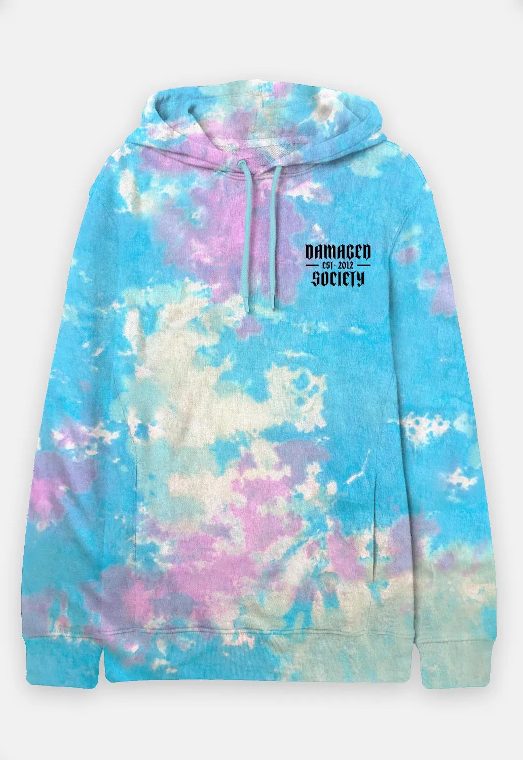 Serpents Tie Dye Pullover Hoodie sold by Damaged Society