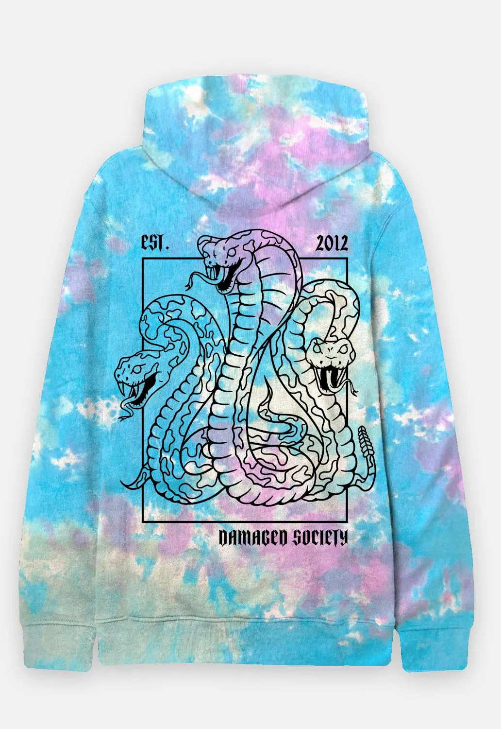 Serpents Tie Dye Pullover Hoodie sold by Damaged Society product image thumbnail 2