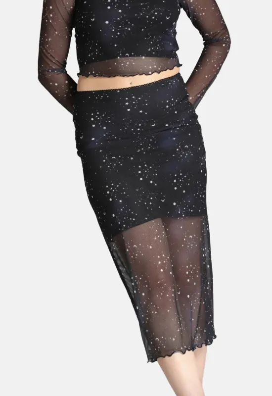 Zodiac Mesh Skirt sold by Damaged Society