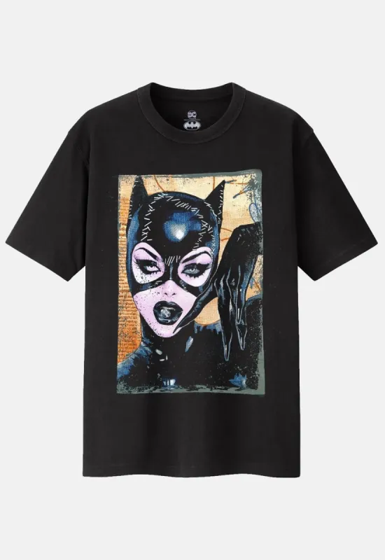 Catwoman Newspaper T-Shirt sold by Damaged Society