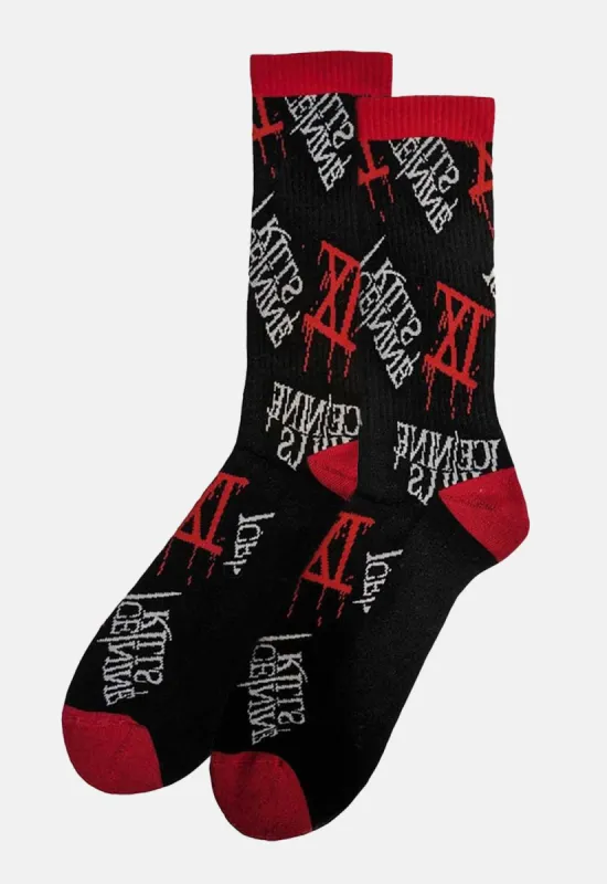 Multi Logo Socks sold by Damaged Society