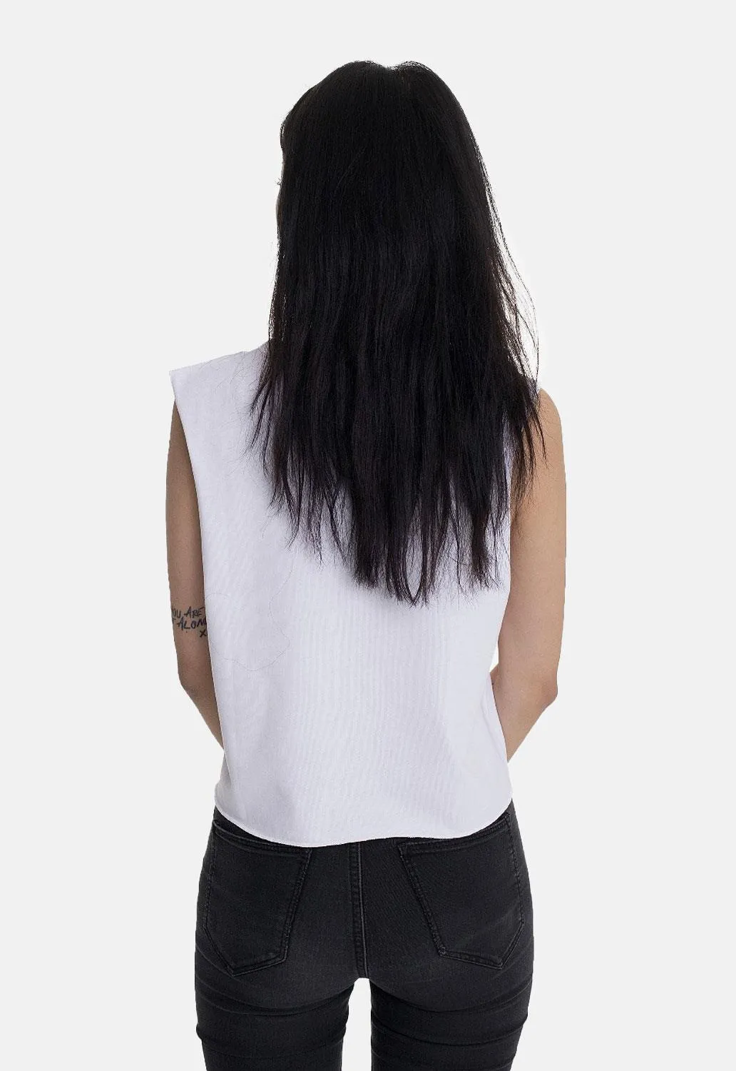 Junior V Muscle Crop Tank sold by Damaged Society product image thumbnail 2