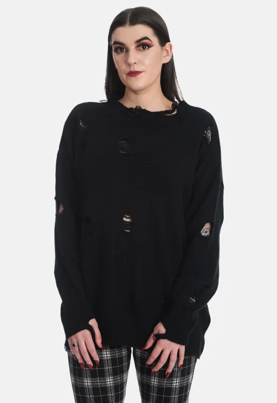 Griffin Distressed Jumper sold by Damaged Society