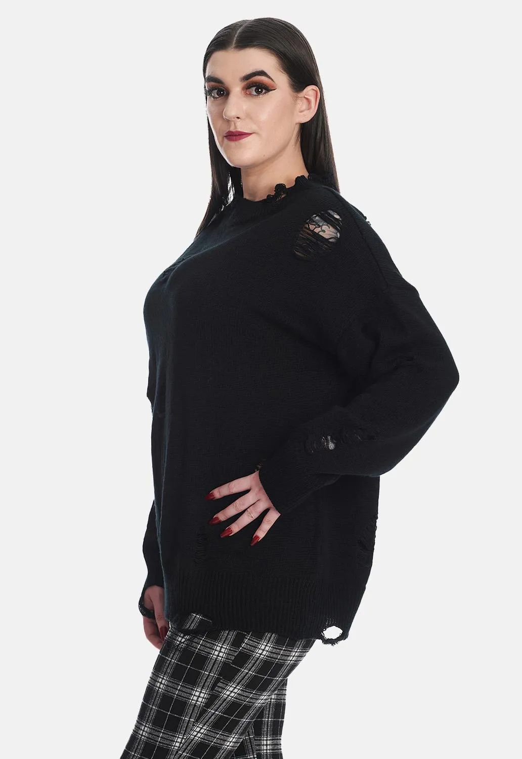 Griffin Distressed Jumper sold by Damaged Society product image thumbnail 2