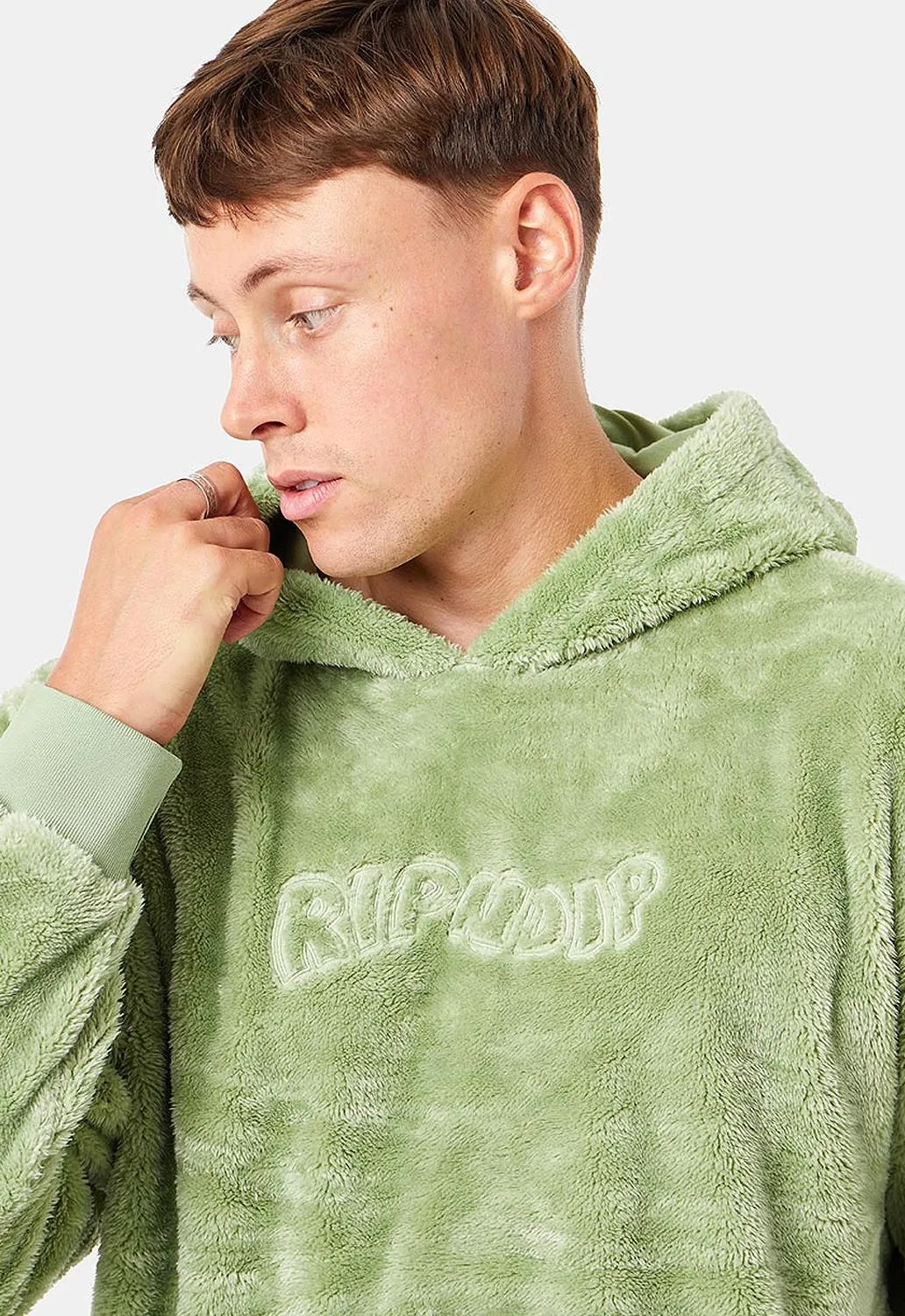 Waves Sherpa Pullover Hoodie sold by Damaged Society product image thumbnail 3