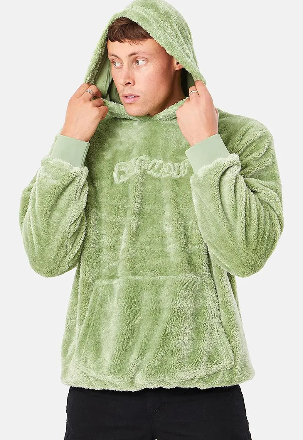 Waves Sherpa Pullover Hoodie sold by Damaged Society